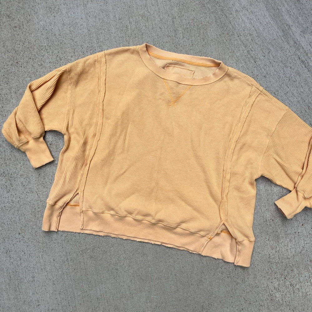 American Eagle Outfitters Seriously Lived In Waffle Top